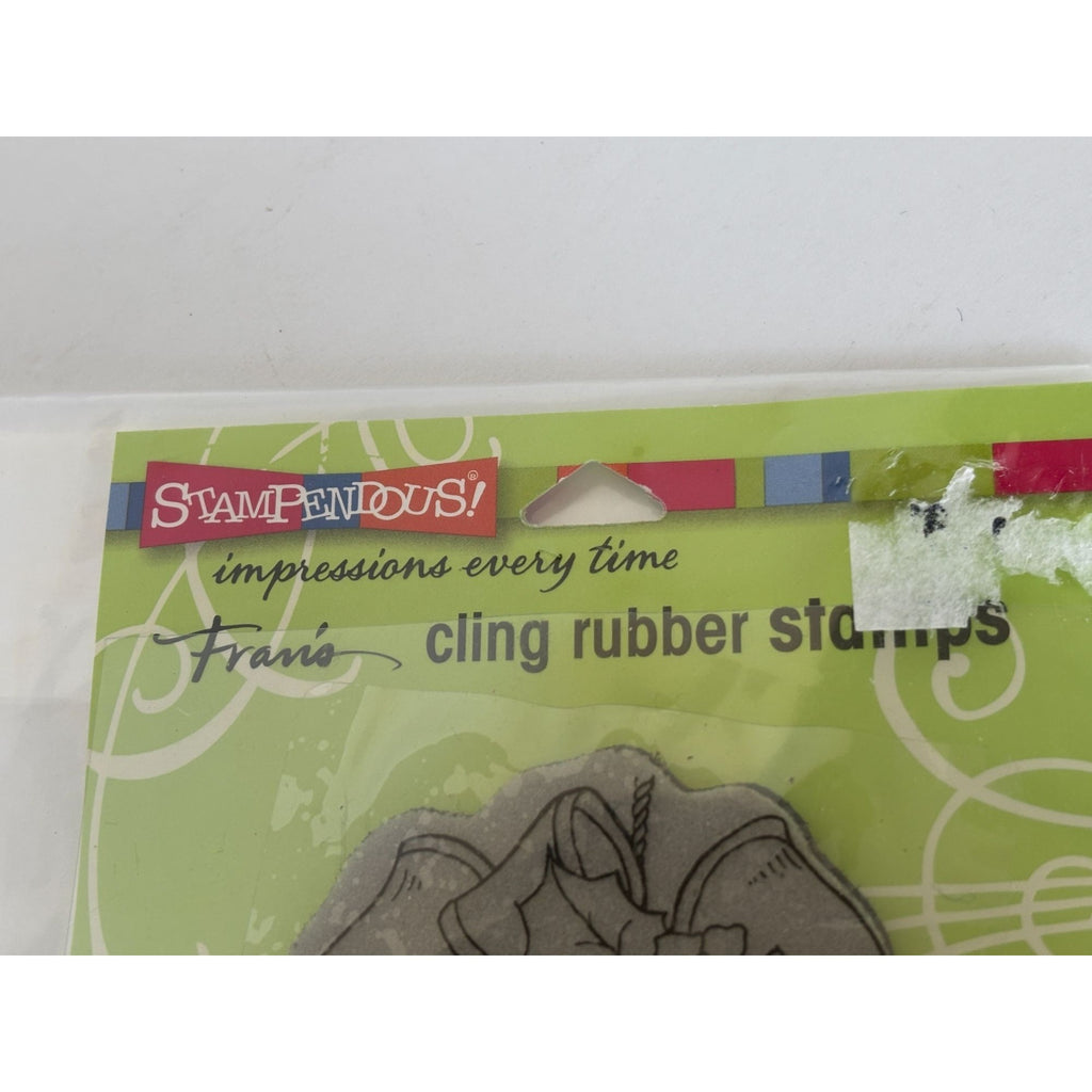 Stampendous Cling Rubber Stamp Christmas Pinecone and Holly Card Making Holidays
