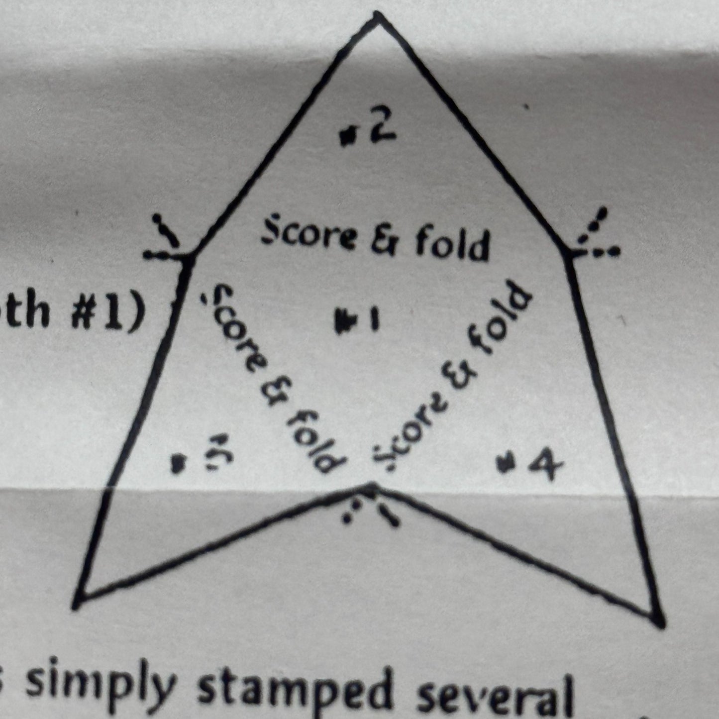 Limited Edition Rubber Stamp Triangle Book Folding Mini Book Template 3D Paper Craft Scrapbooking
