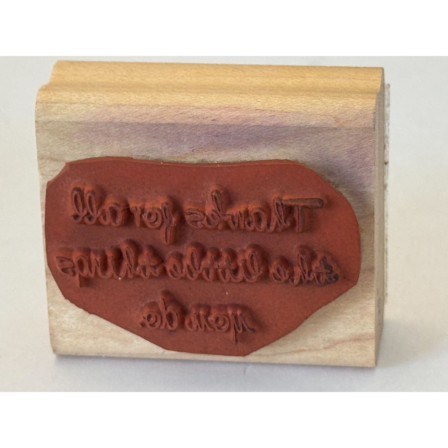 Stampin Up Rubber Stamp Thanks For All The Little Things You Do Card Making Word