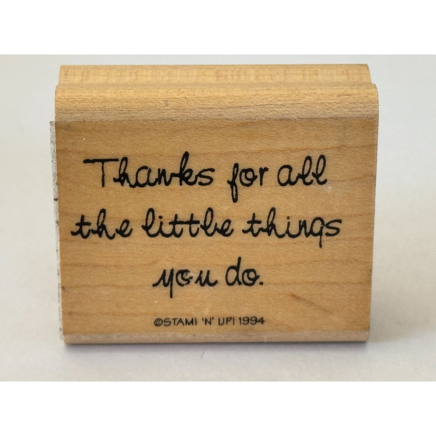 Stampin Up Rubber Stamp Thanks For All The Little Things You Do Card Making Word