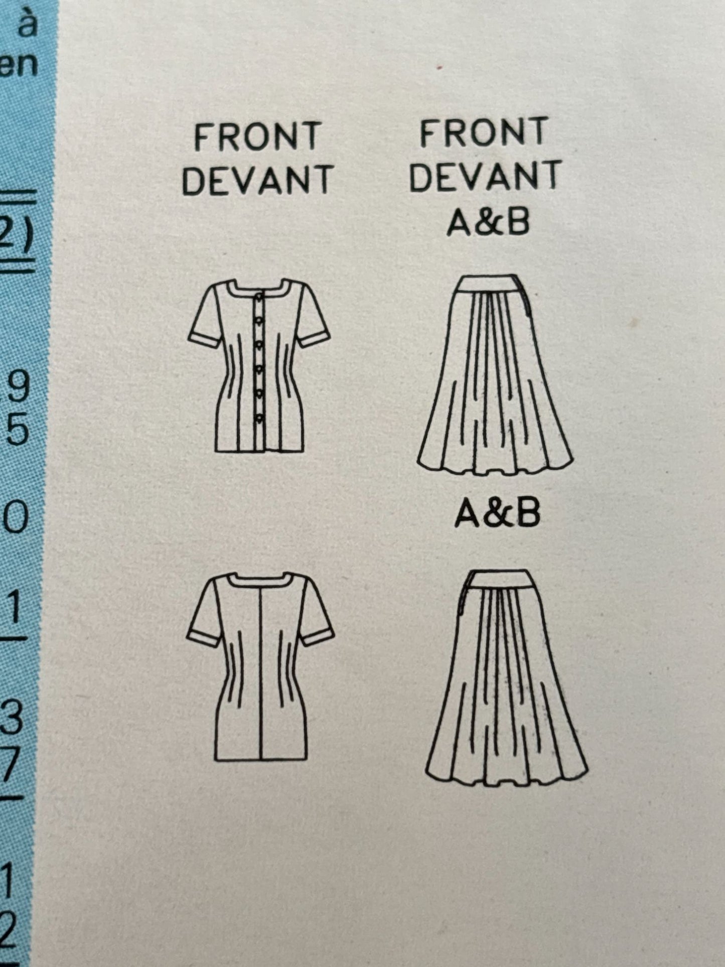 Butterick Sewing Pattern 6636 Work Outfit 1990s Skirt Career 1990s 18 20 22 UC