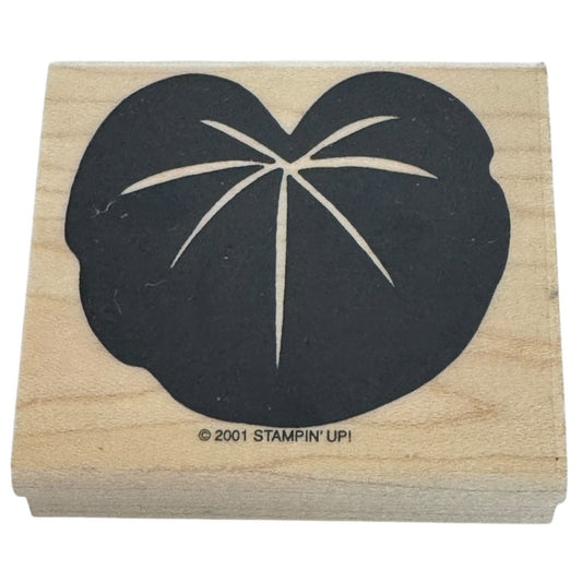 Stampin Up Rubber Stamp Lily Pad Nature Outdoors Background Wood Mounted Craft