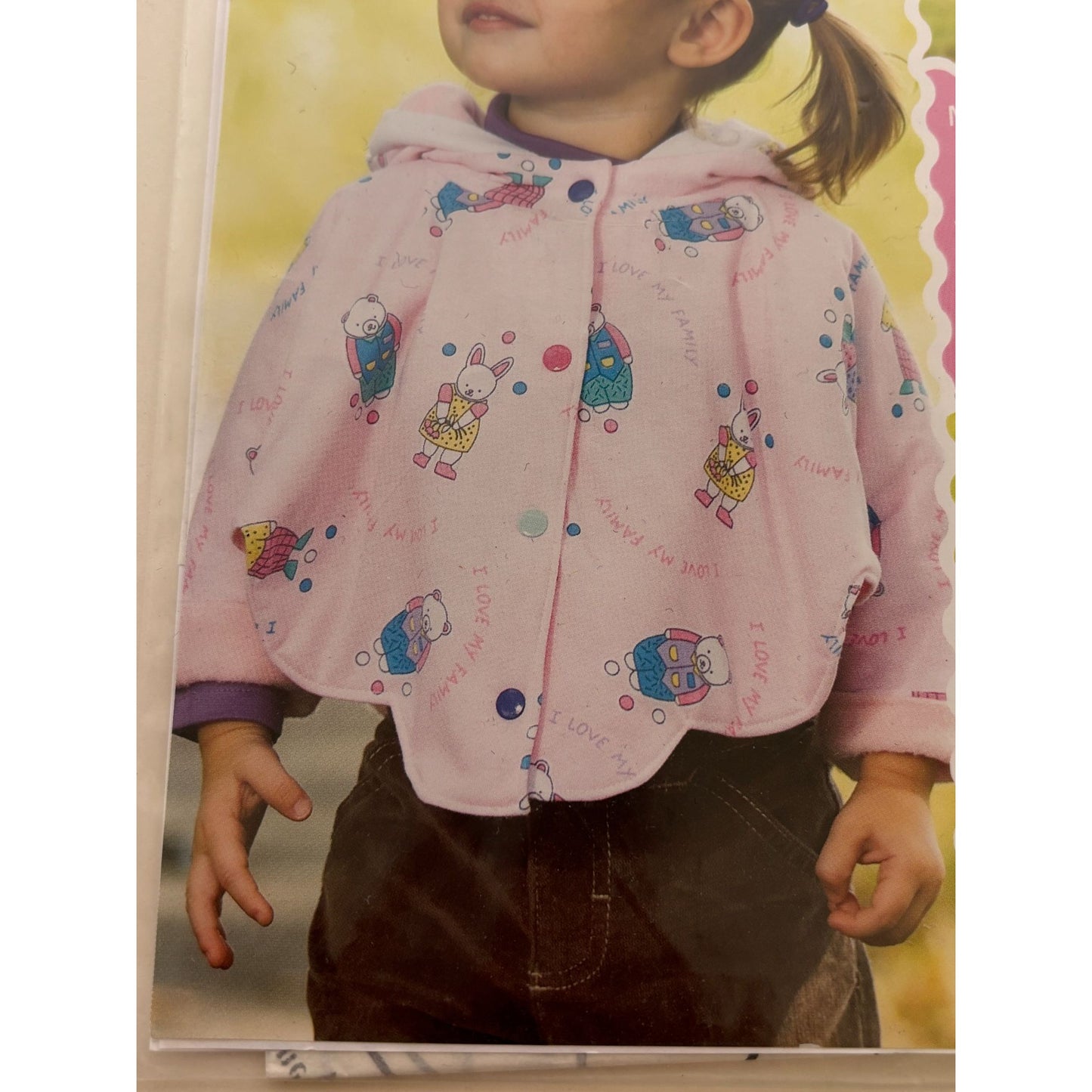 SewBaby Sewing Pattern Reversible Petal Jacket Baby Newborn 2T 3T 4T Warm Cozy