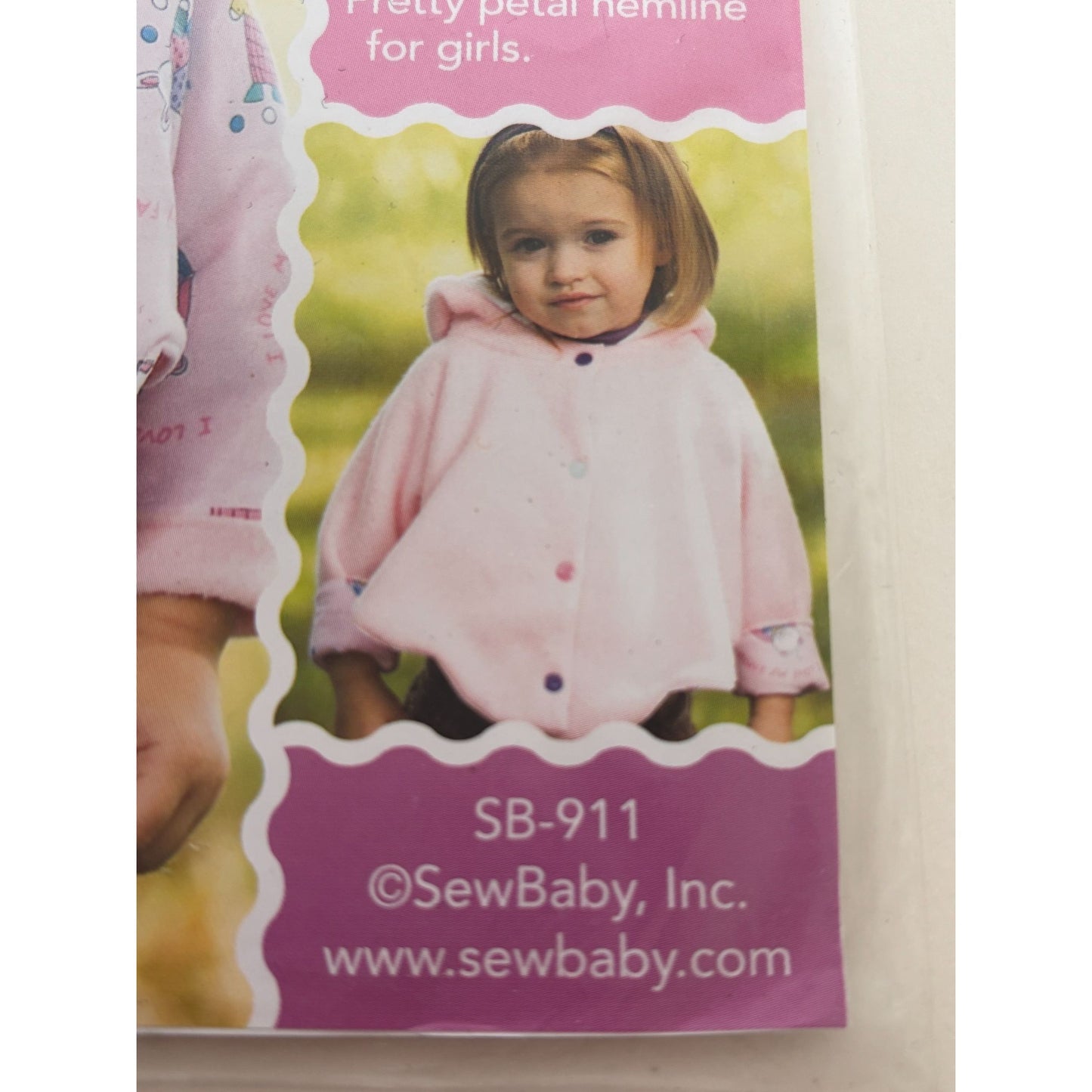 SewBaby Sewing Pattern Reversible Petal Jacket Baby Newborn 2T 3T 4T Warm Cozy