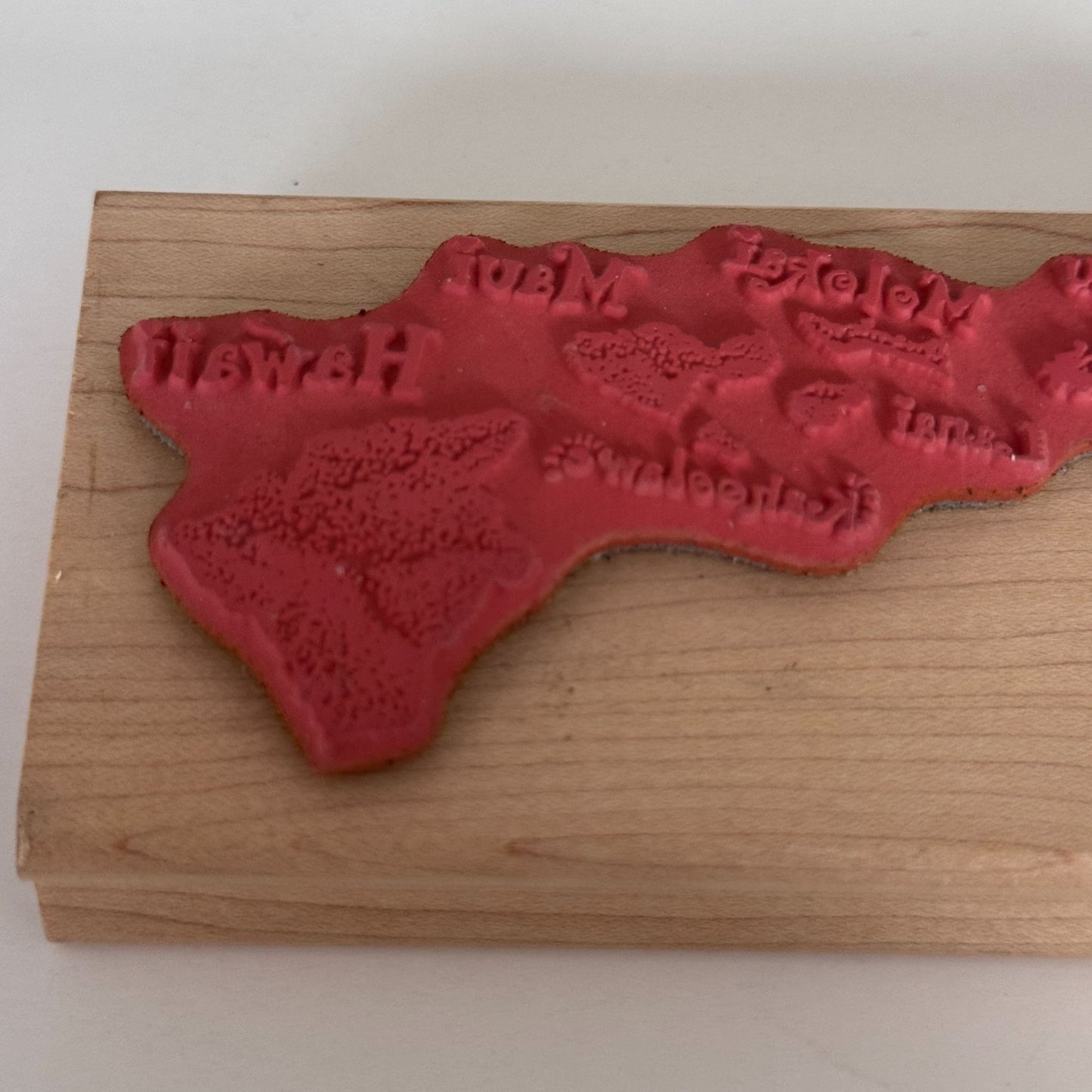 A Stamp in the Hand Hawaii Map Hawaiian Islands Travel Maui Kauai Vacation Wood