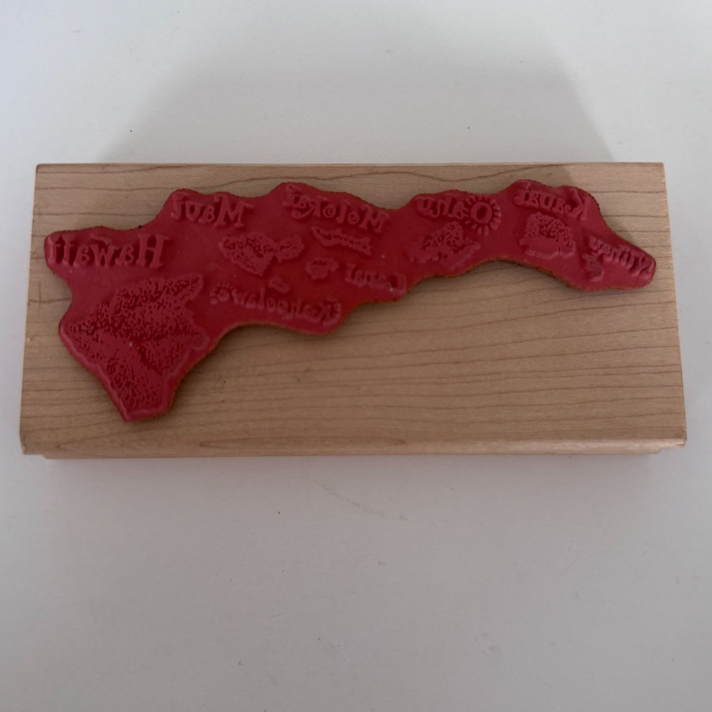 A Stamp in the Hand Hawaii Map Hawaiian Islands Travel Maui Kauai Vacation Wood
