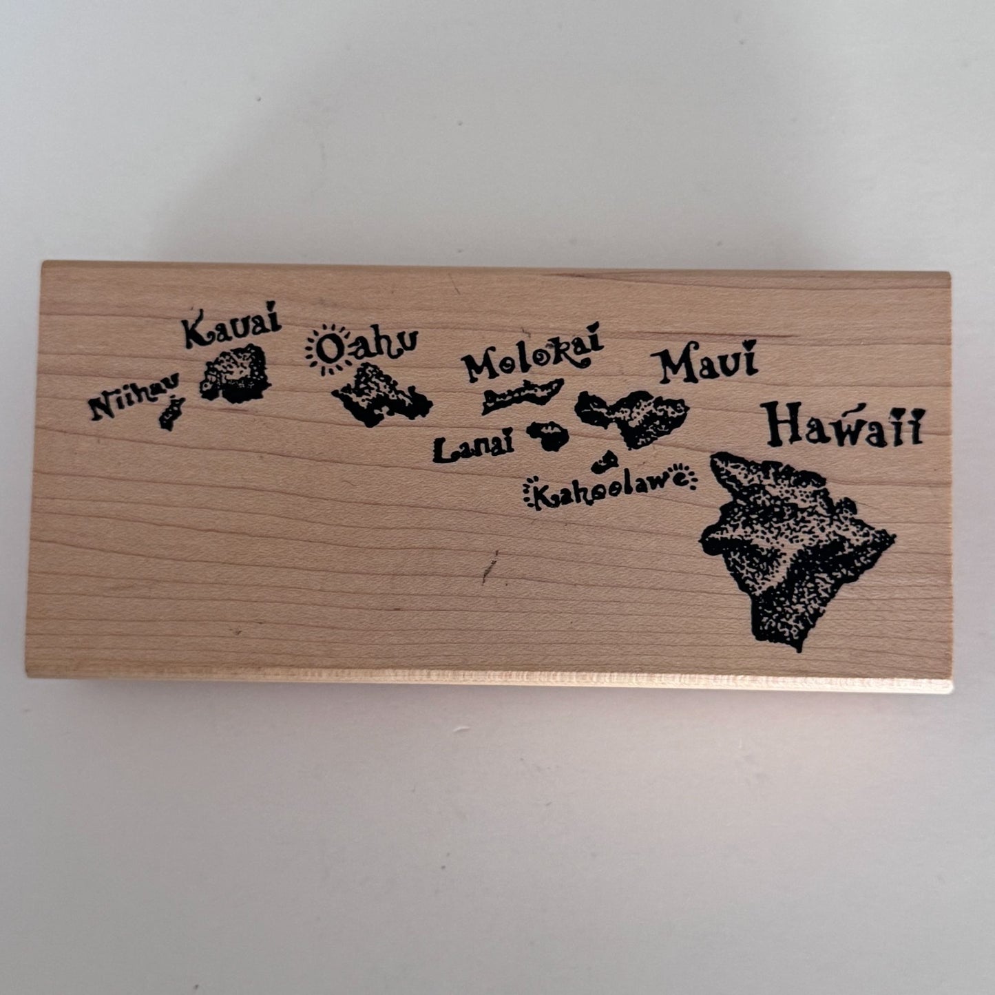 A Stamp in the Hand Hawaii Map Hawaiian Islands Travel Maui Kauai Vacation Wood
