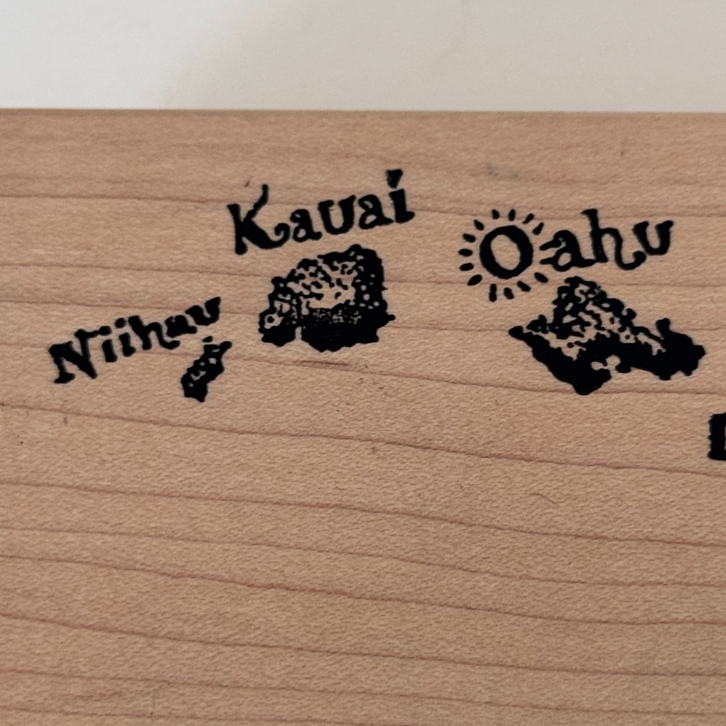 A Stamp in the Hand Hawaii Map Hawaiian Islands Travel Maui Kauai Vacation Wood