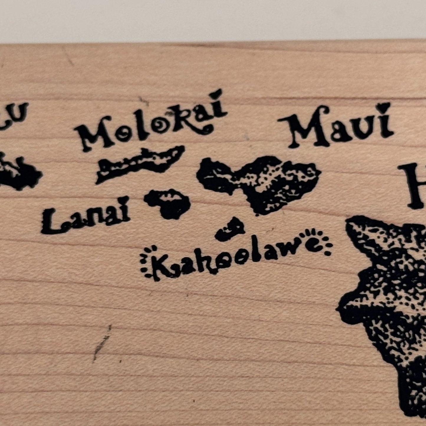 A Stamp in the Hand Hawaii Map Hawaiian Islands Travel Maui Kauai Vacation Wood