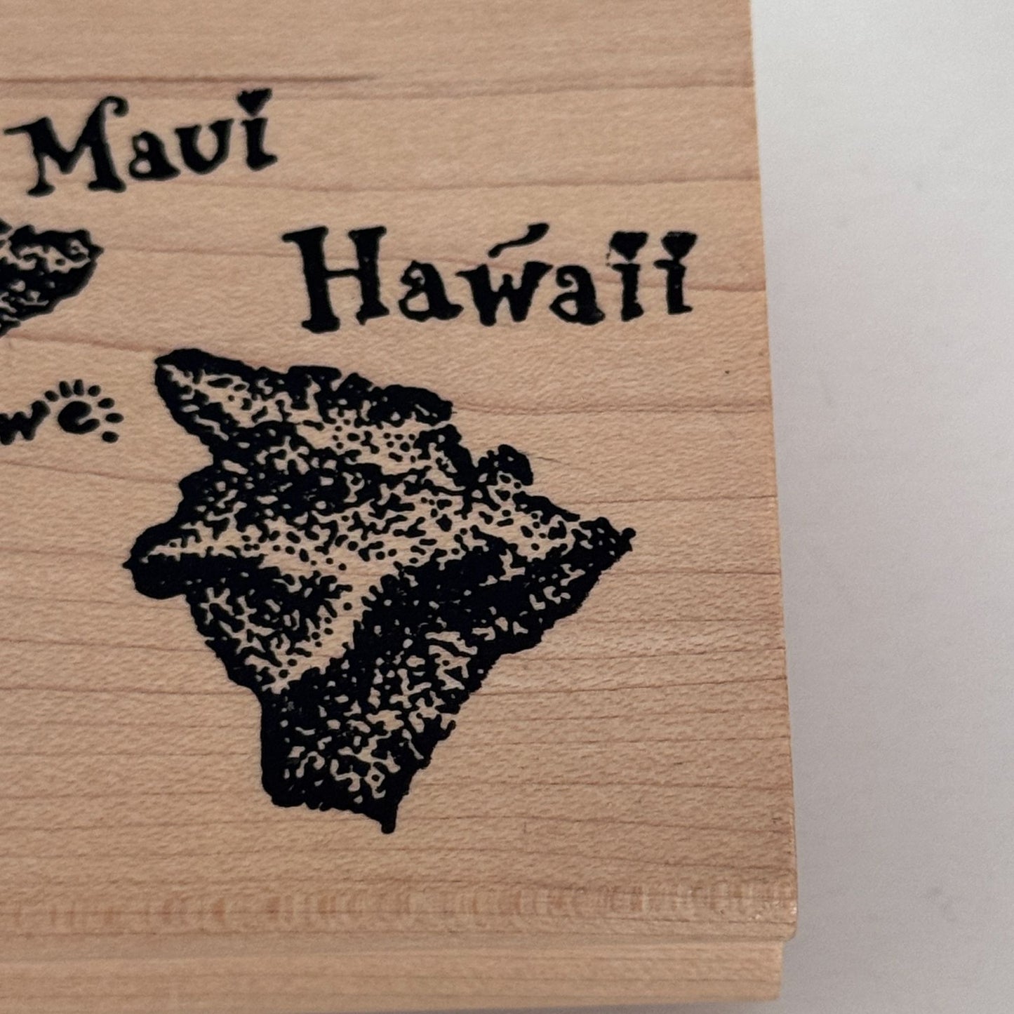 A Stamp in the Hand Hawaii Map Hawaiian Islands Travel Maui Kauai Vacation Wood