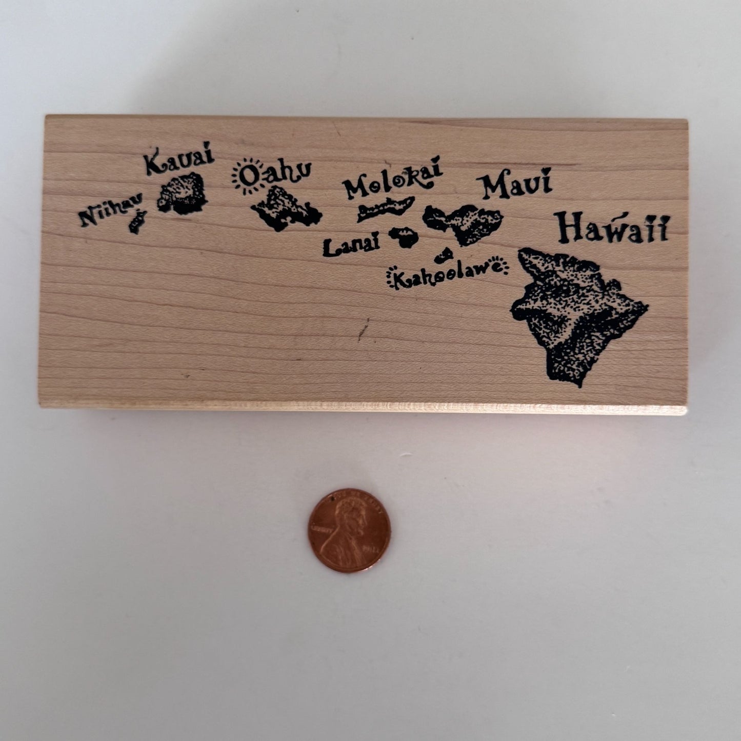 A Stamp in the Hand Hawaii Map Hawaiian Islands Travel Maui Kauai Vacation Wood