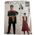 McCalls Sewing Pattern 7353 Boho Vest Top Pants Skirt Festival Outfit 8-12 Uncut 1990s