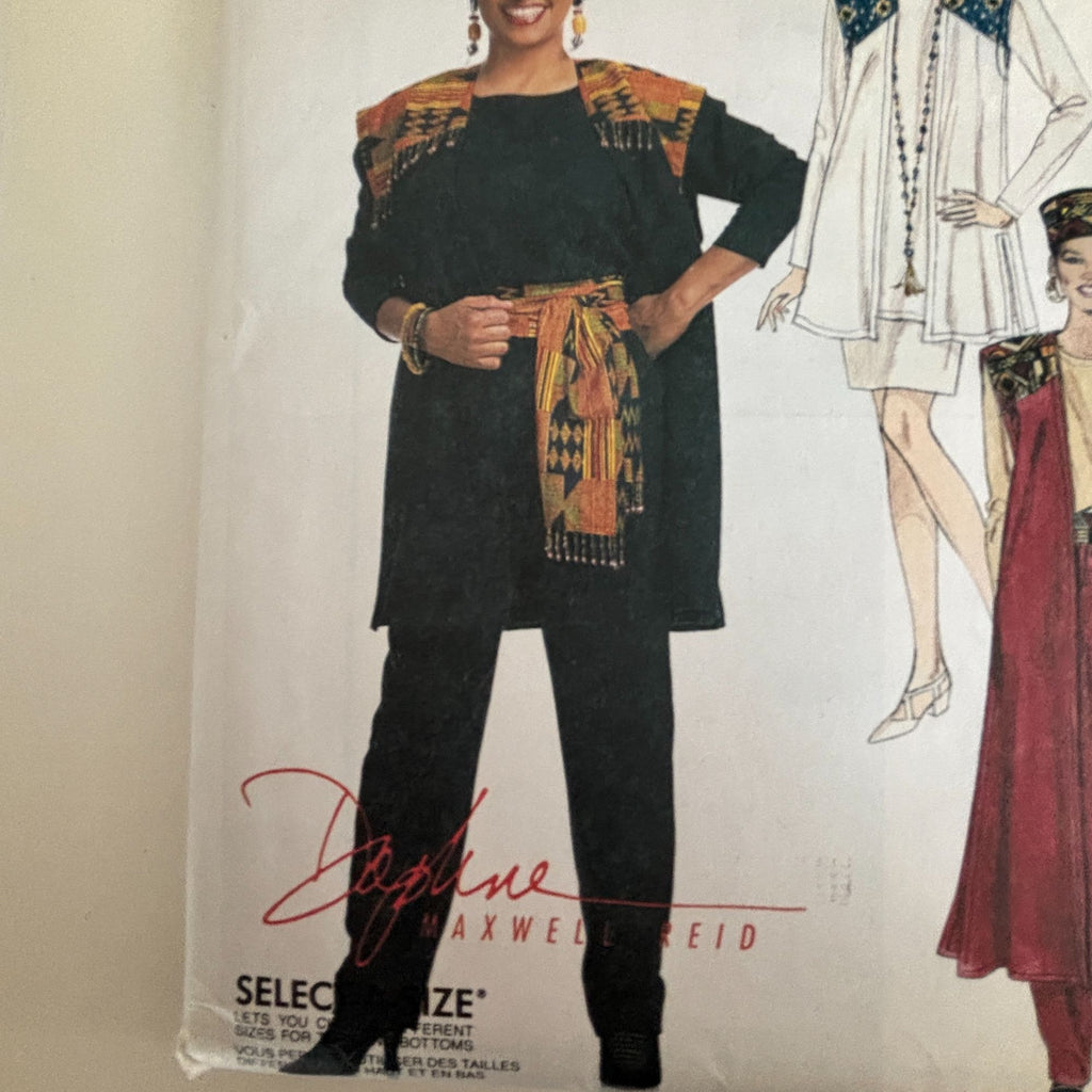 McCalls Sewing Pattern 7353 Boho Vest Top Pants Skirt Festival Outfit 8-12 Uncut 1990s