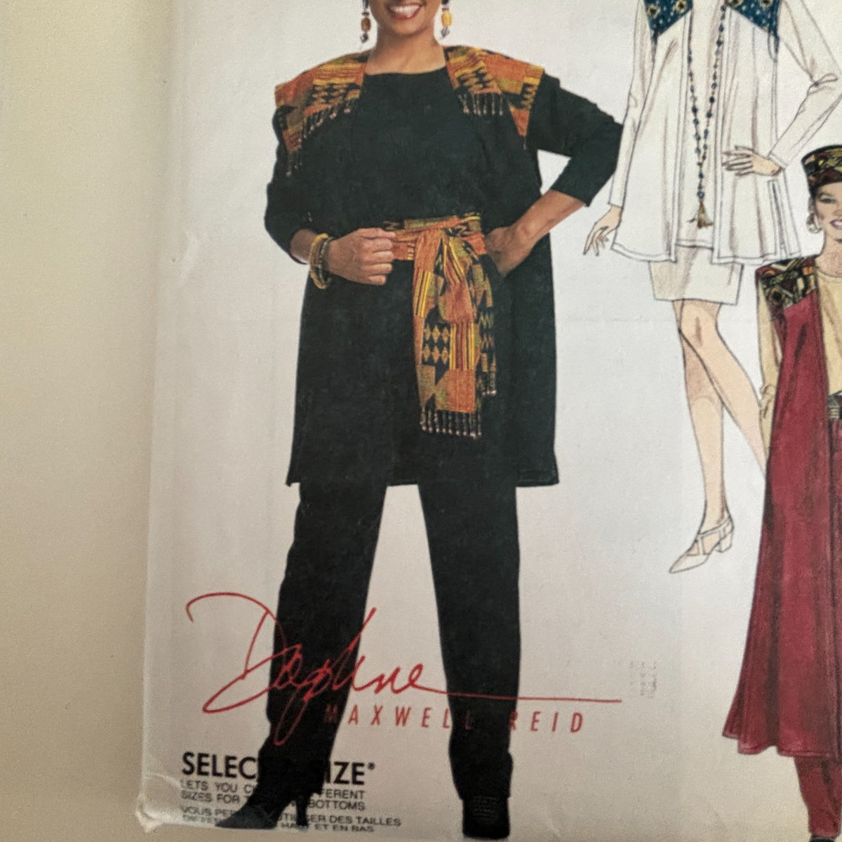 McCalls Sewing Pattern 7353 Boho Vest Top Pants Skirt Festival Outfit 8-12 Uncut 1990s