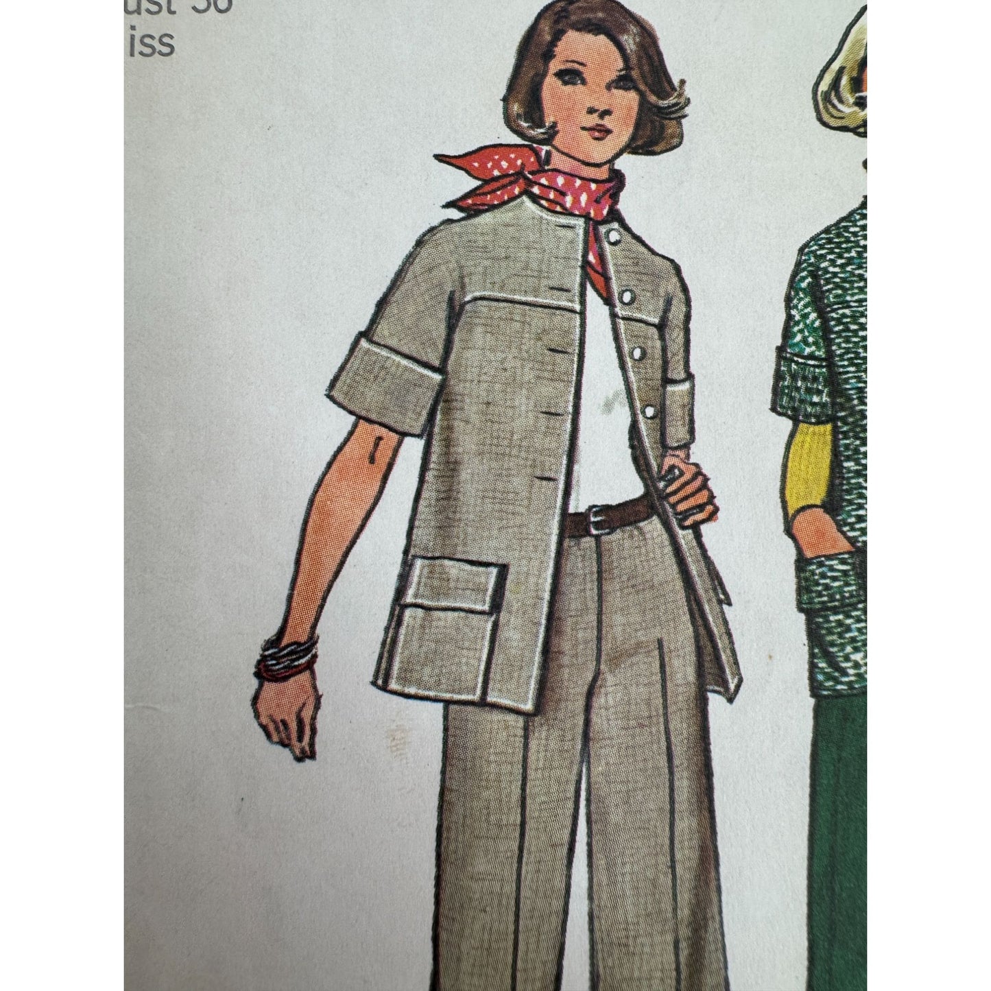 Simplicity Sewing Pattern 6529 Unlined Jiffy Jacket Pants Vintage 1970s UC 14