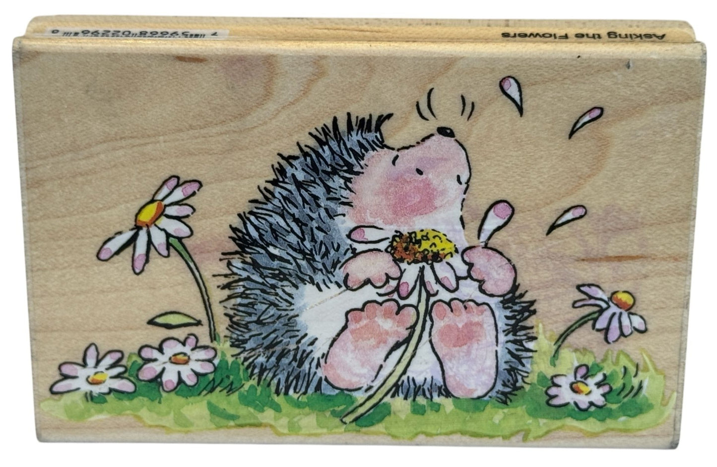 Penny Black Rubber Stamp Asking The Flowers Hedgehog Daisy Friendship Cardmaking