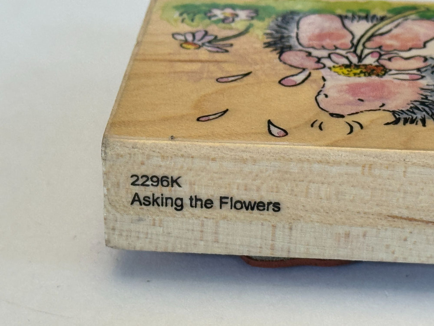 Penny Black Rubber Stamp Asking The Flowers Hedgehog Daisy Friendship Cardmaking
