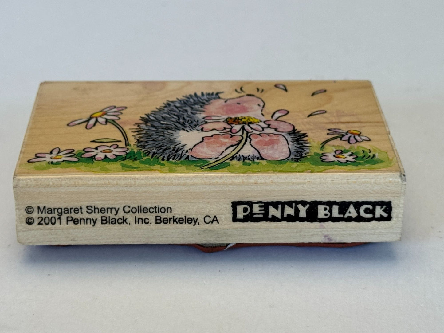 Penny Black Rubber Stamp Asking The Flowers Hedgehog Daisy Friendship Cardmaking