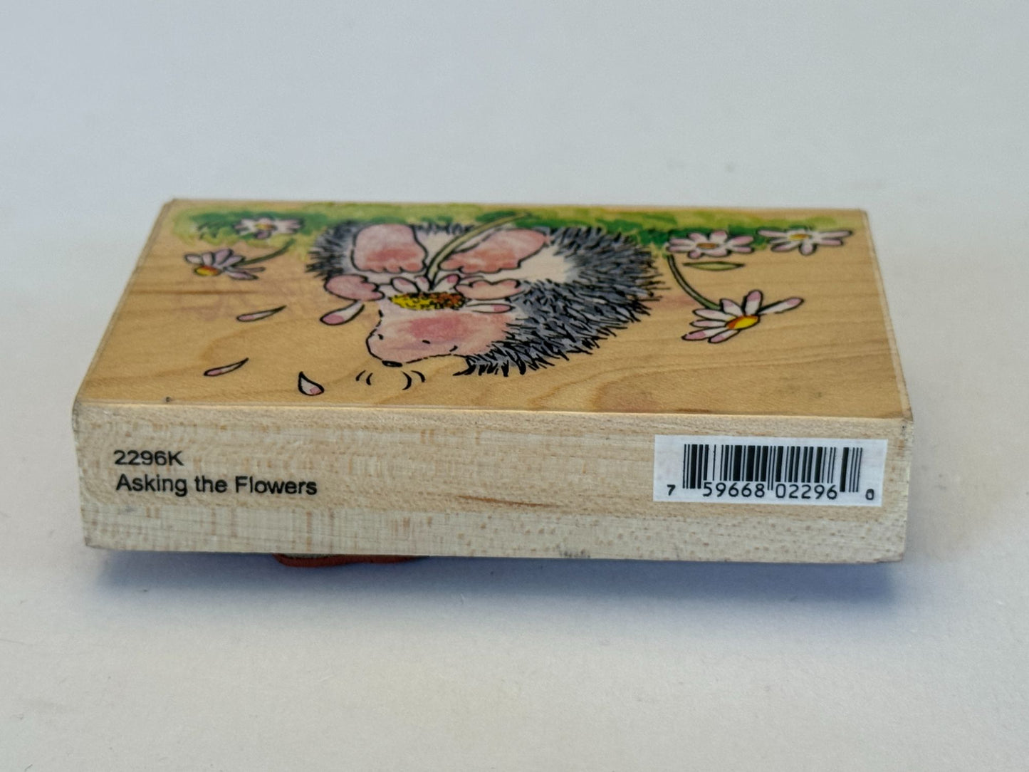 Penny Black Rubber Stamp Asking The Flowers Hedgehog Daisy Friendship Cardmaking