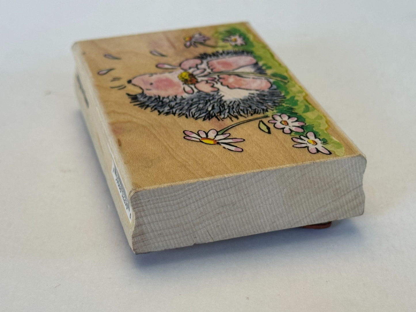 Penny Black Rubber Stamp Asking The Flowers Hedgehog Daisy Friendship Cardmaking