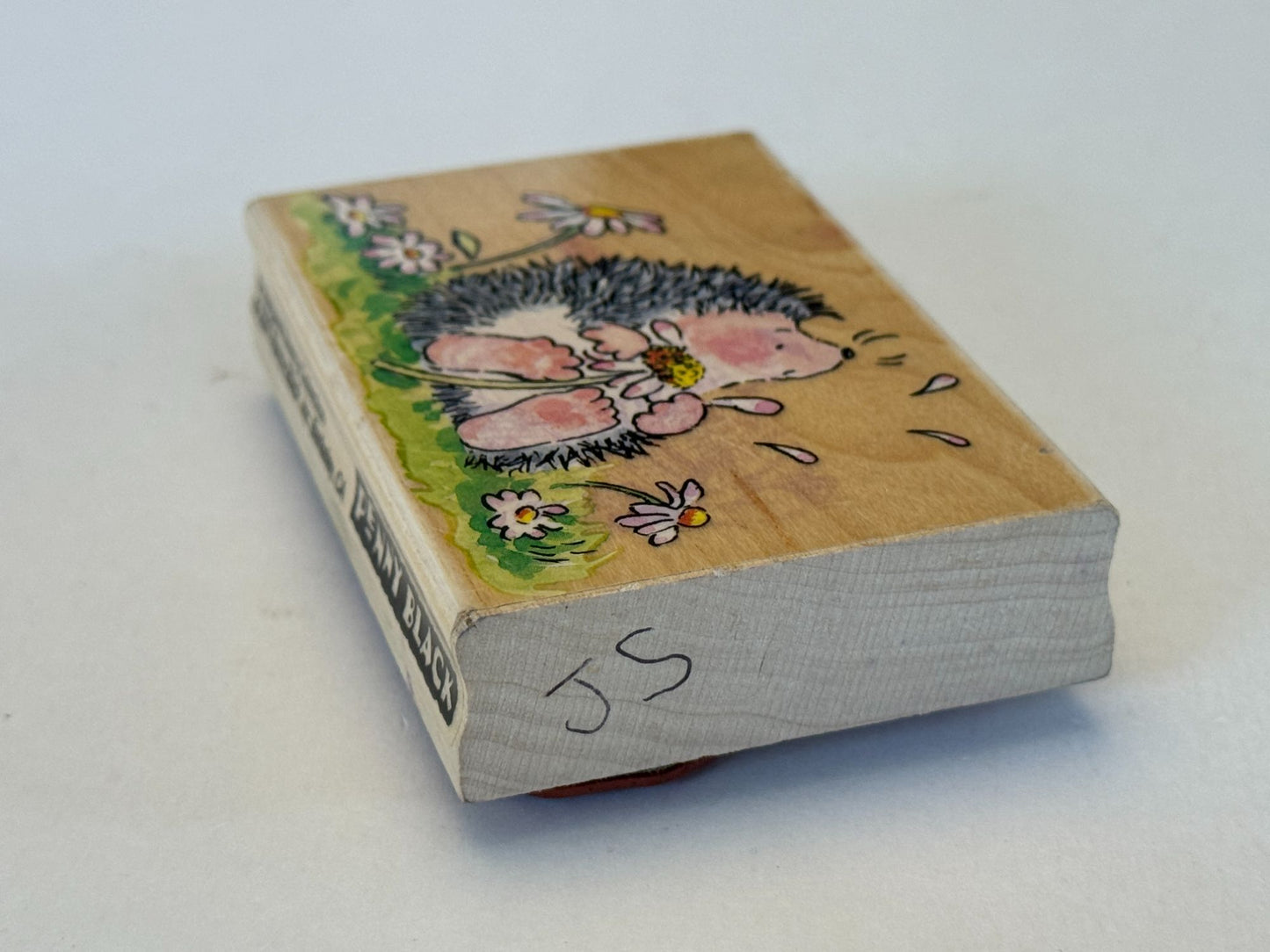 Penny Black Rubber Stamp Asking The Flowers Hedgehog Daisy Friendship Cardmaking