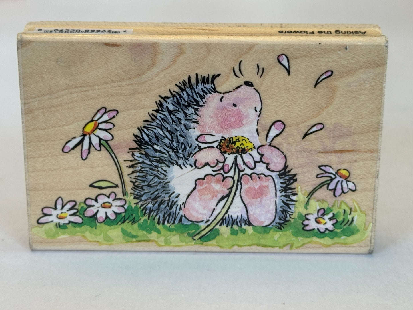 Penny Black Rubber Stamp Asking The Flowers Hedgehog Daisy Friendship Cardmaking