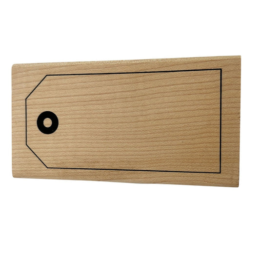 American Crafts Wooden Rubber Stamp DIY Gift Tags Maker Price Tag Label Organize
