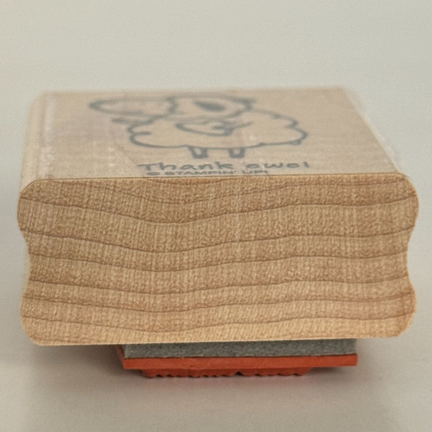 Stampin Up Rubber Stamp Thank Ewe You  Pun Sheep Animal Card Making Words Funny