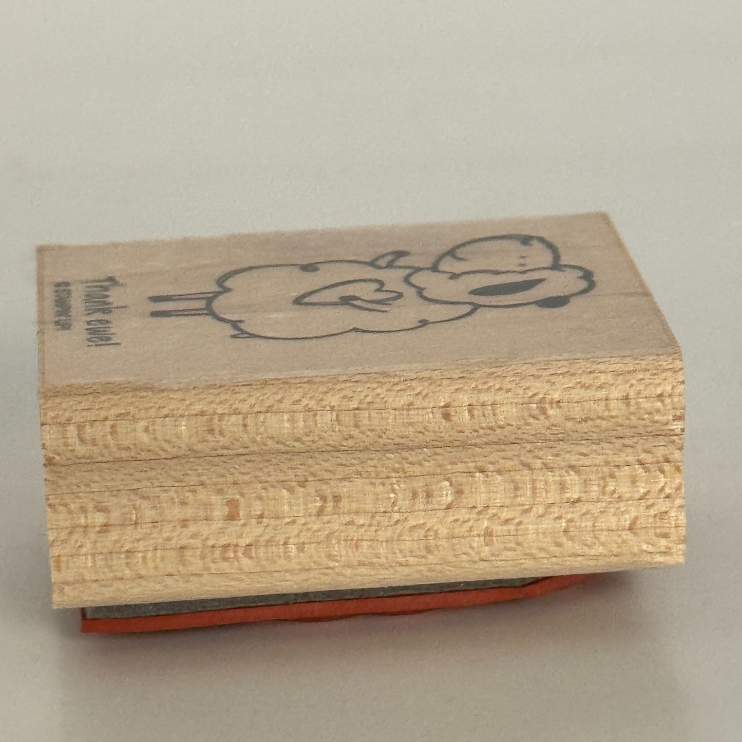 Stampin Up Rubber Stamp Thank Ewe You  Pun Sheep Animal Card Making Words Funny