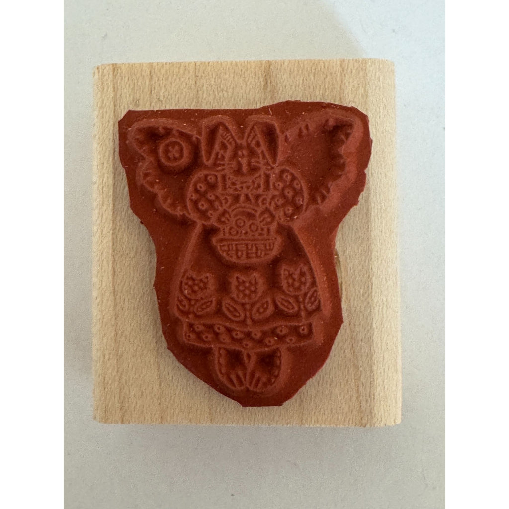 Stampin Up Rubber Stamp Angel Bunny Rabbit Country Button Folk Art Card Making