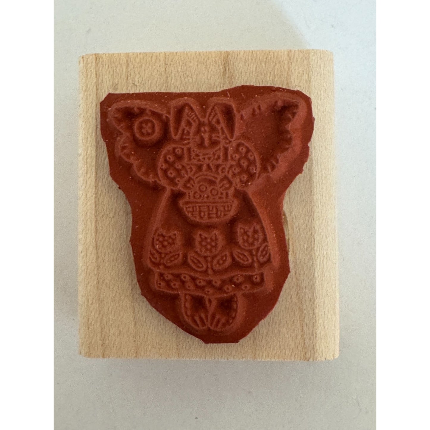 Stampin Up Rubber Stamp Angel Bunny Rabbit Country Button Folk Art Card Making