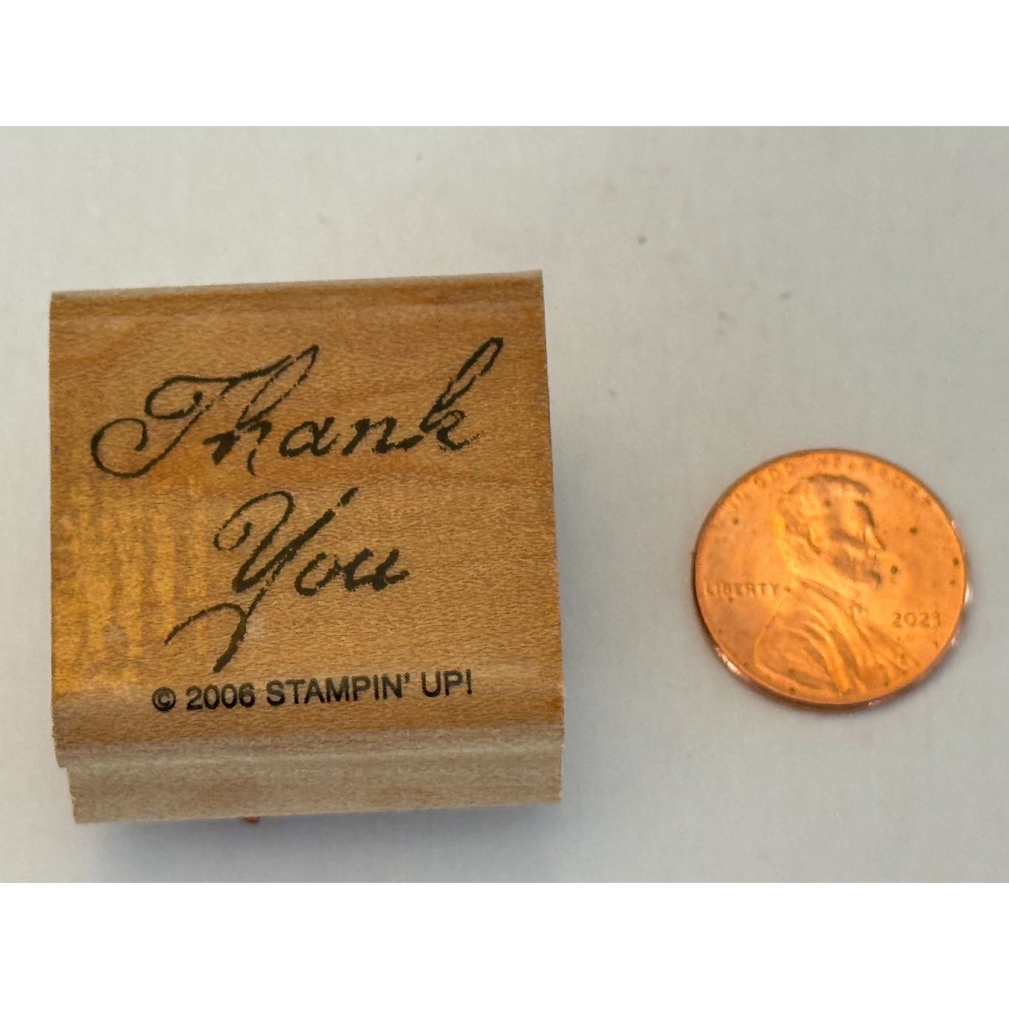 Stampin Up Rubber Stamp Thank You Card Making Words Gratitude Sentiment Cursive