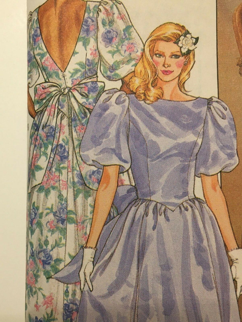 Butterick Sewing Pattern 3616 Wedding Gown Bridesmaid Dress Size 6 Uncut 1980s