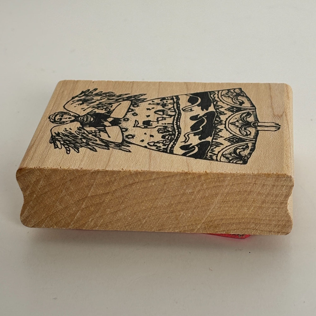 Acey Deucy Rubber Stamp Anna Angel Swan Castle Dress Storybook Folk Art Craft K1-744