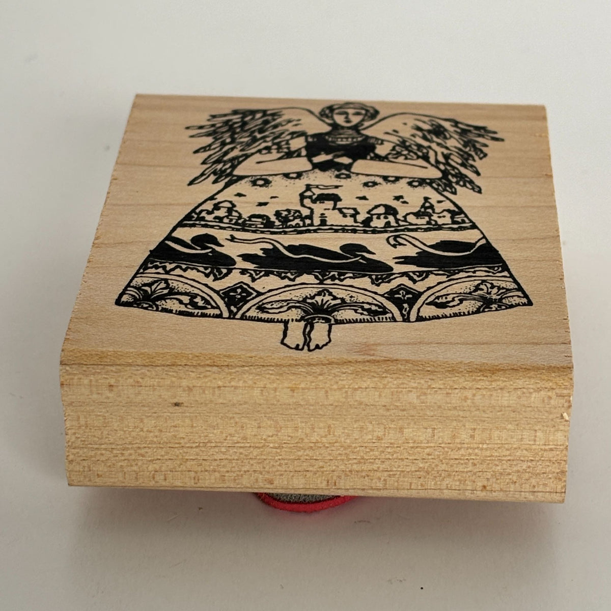 Acey Deucy Rubber Stamp Anna Angel Swan Castle Dress Storybook Folk Art Craft K1-744