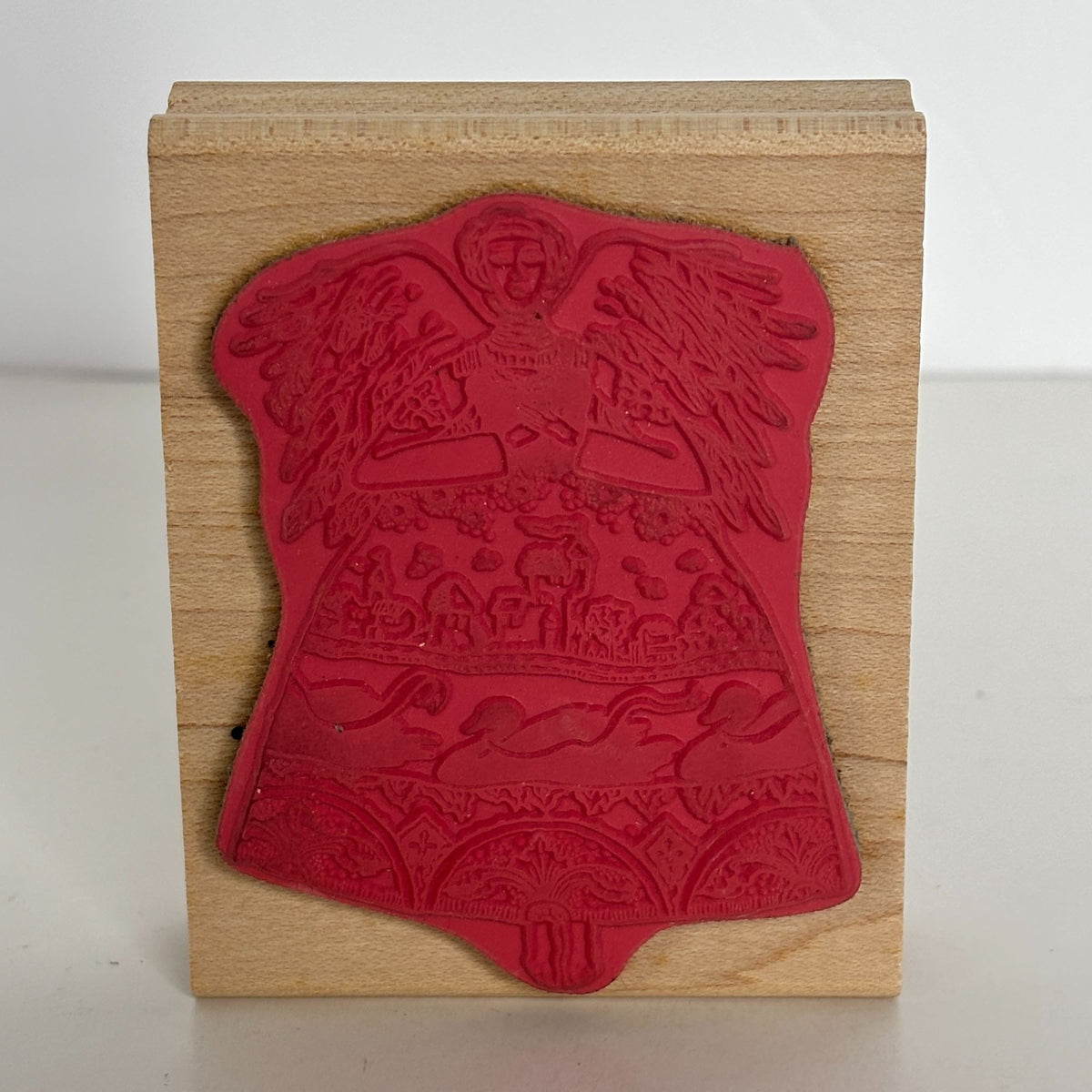 Acey Deucy Rubber Stamp Anna Angel Swan Castle Dress Storybook Folk Art Craft K1-744