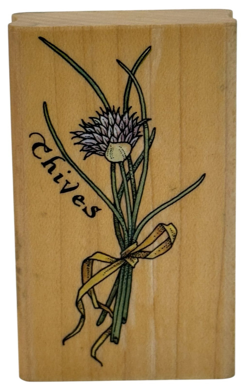 Rubber Stampede Rubber Stamp Chives Herb Garden Cooking Recipe Card Making Craft