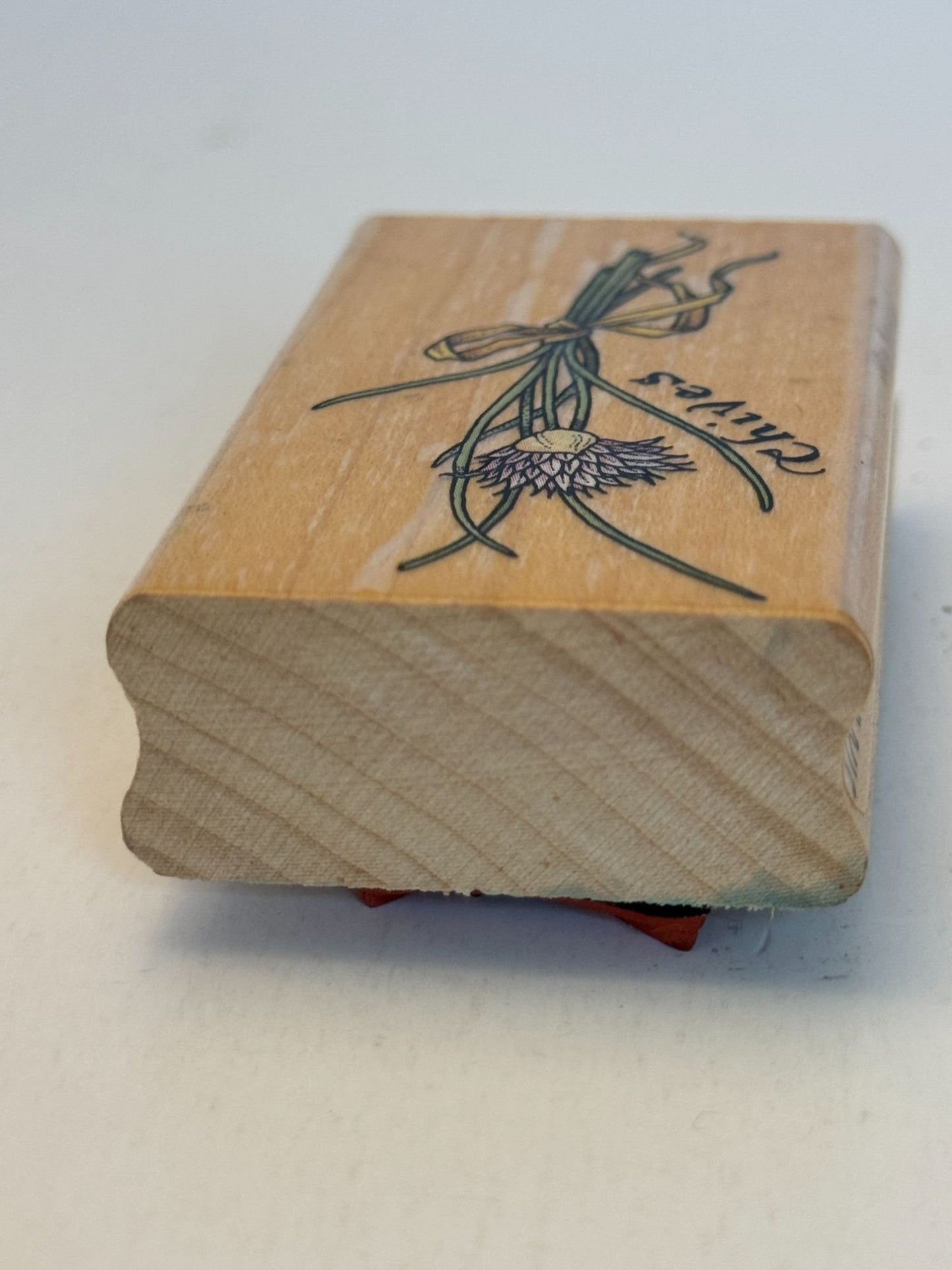 Rubber Stampede Rubber Stamp Chives Herb Garden Cooking Recipe Card Making Craft