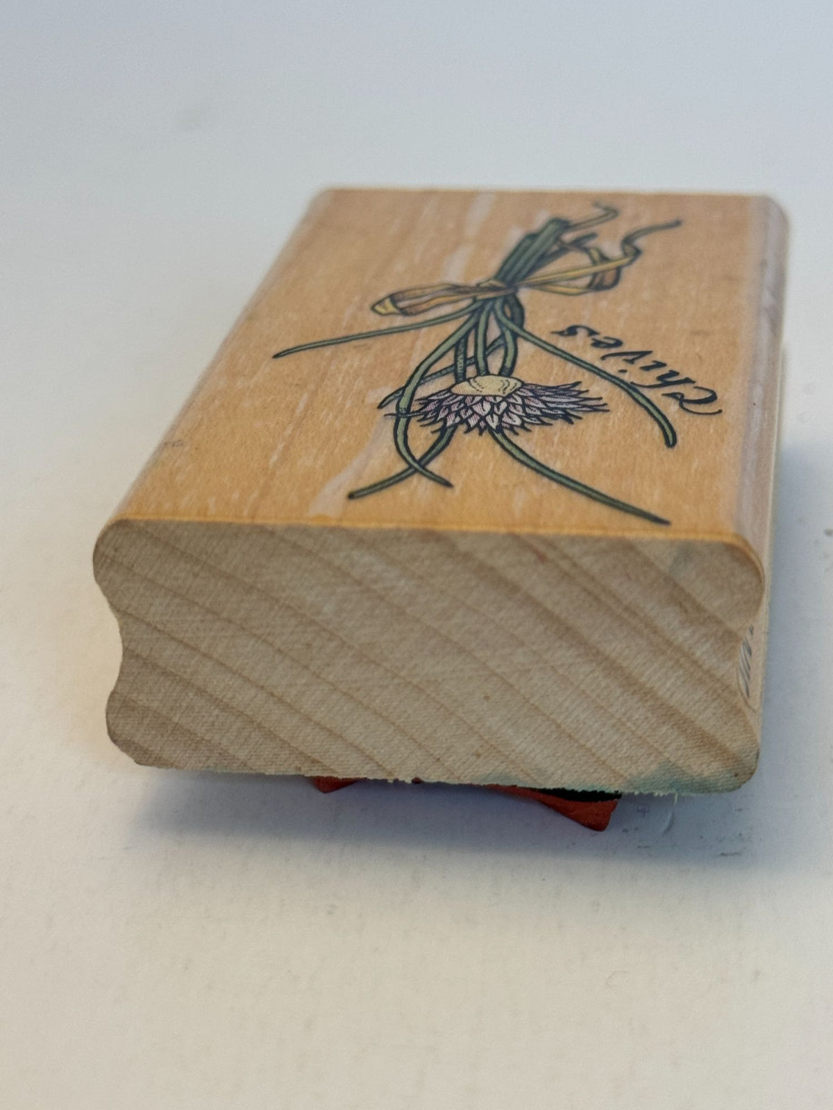 Rubber Stampede Rubber Stamp Chives Herb Garden Cooking Recipe Card Making Craft