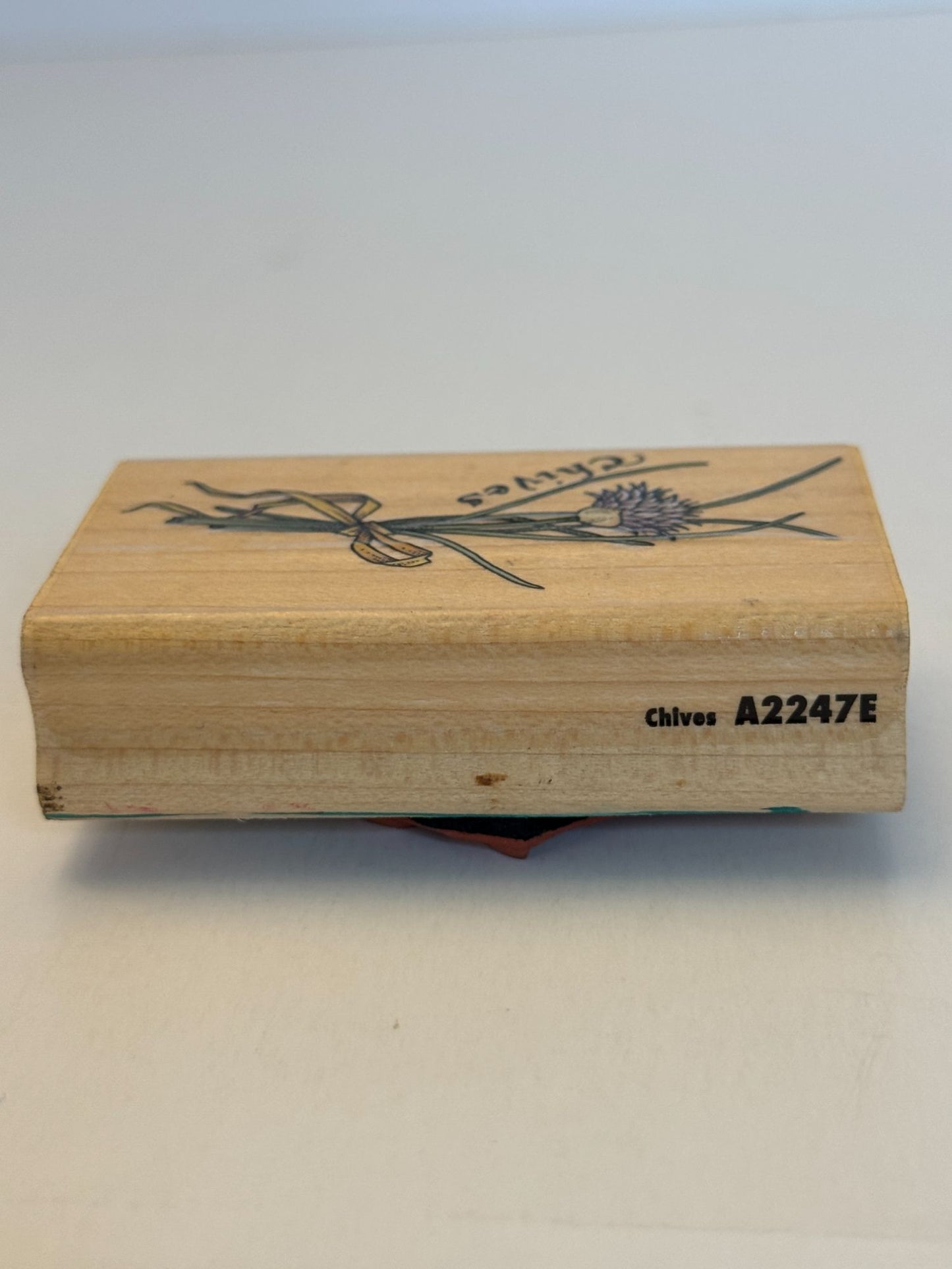 Rubber Stampede Rubber Stamp Chives Herb Garden Cooking Recipe Card Making Craft