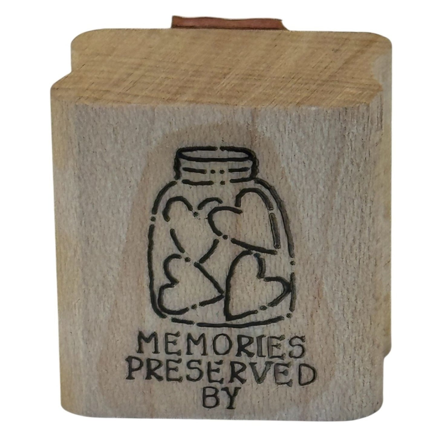 Stampin Up Rubber Stamp Memories Preserved By Heart Jar Scrapbooking Hobby Craft