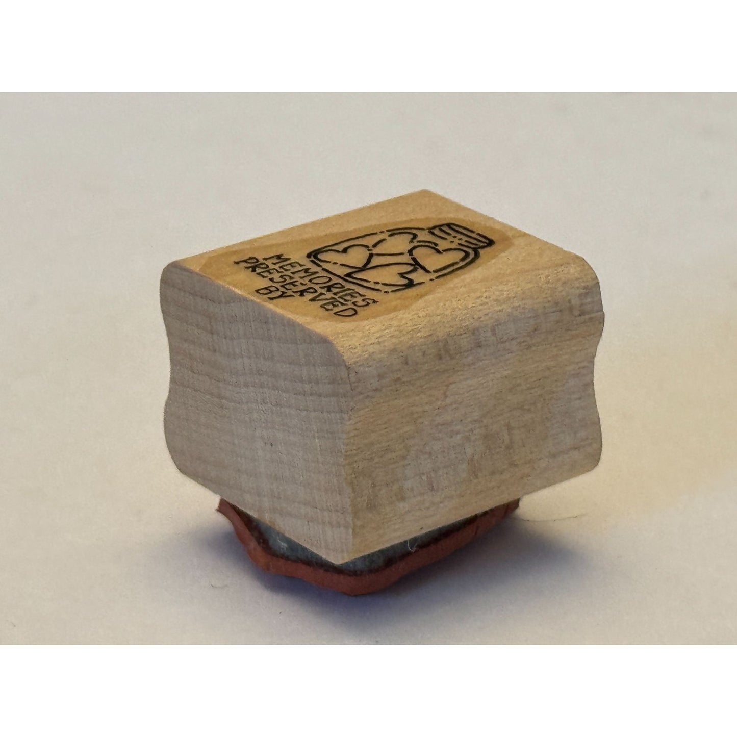 Stampin Up Rubber Stamp Memories Preserved By Heart Jar Scrapbooking Hobby Craft