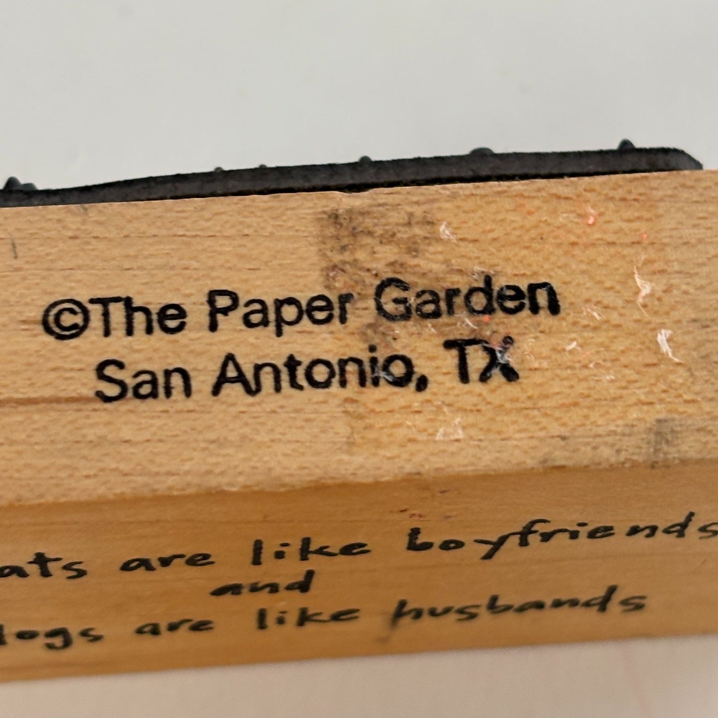 The Paper Garden Rubber Stamp Cats Are Like Boyfriends Dogs Are Like Husbands