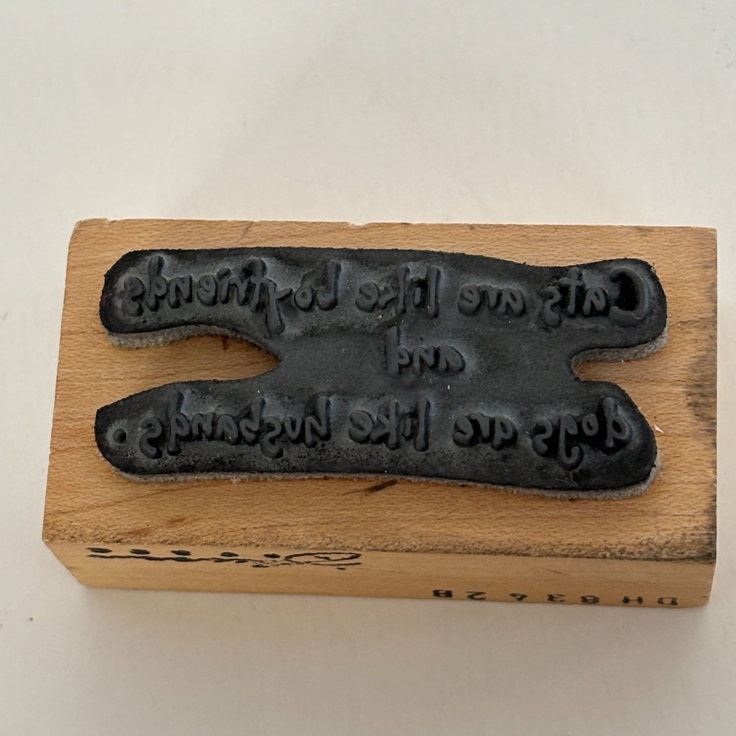 The Paper Garden Rubber Stamp Cats Are Like Boyfriends Dogs Are Like Husbands