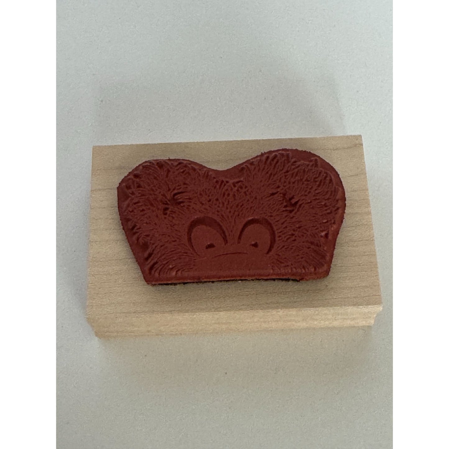 The Merry Stamper Rubber Stamp Peek-A-Boo Bear Face Animal Teddy Curious Edge
