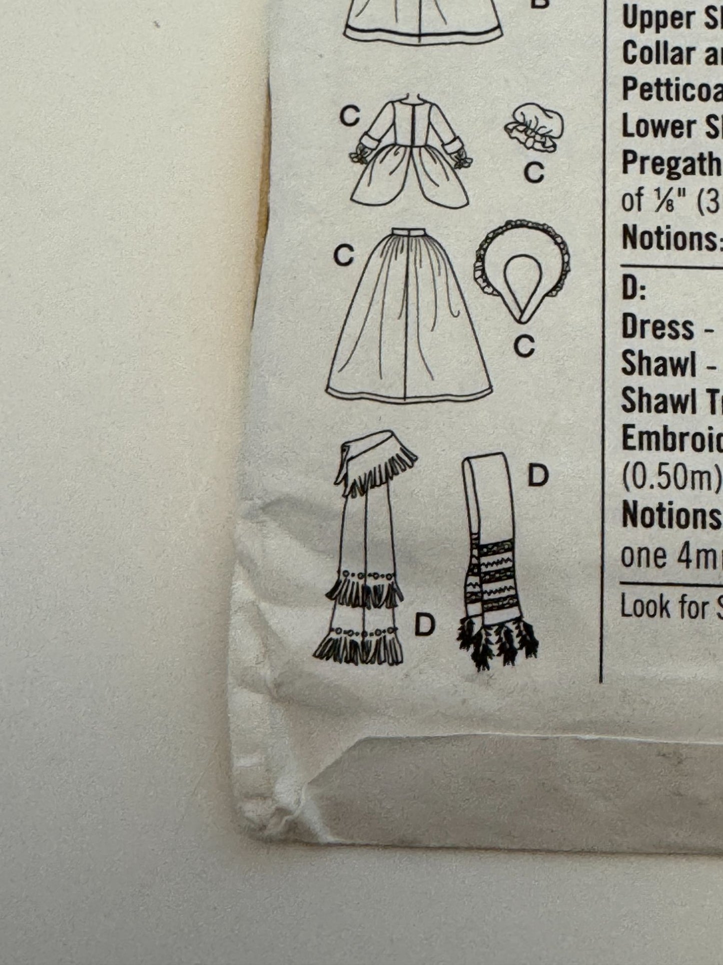 Simplicity Sewing Pattern 5913 Patriotic Historical Costume 11.5" Fashion Dolls