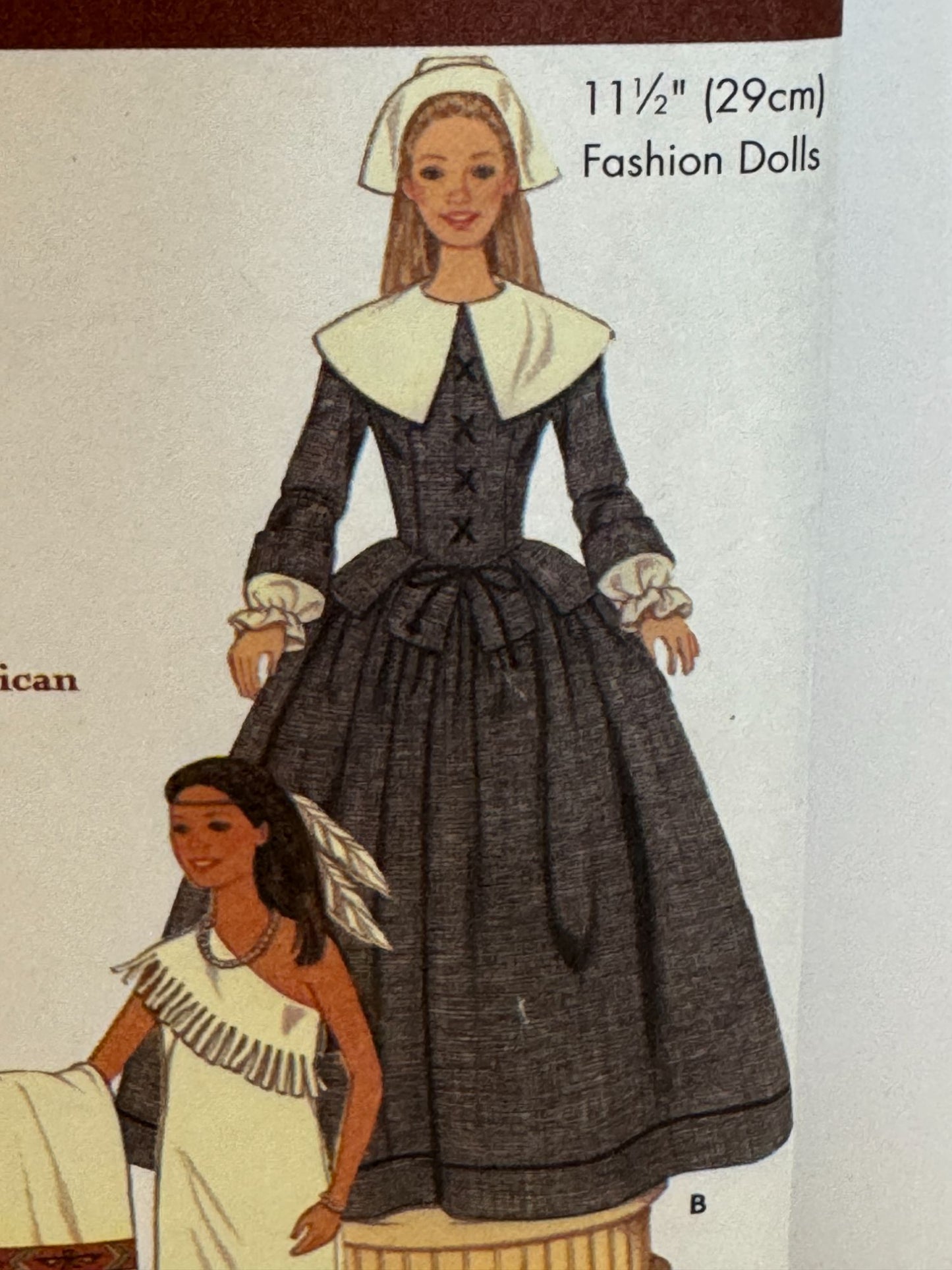 Simplicity Sewing Pattern 5913 Patriotic Historical Costume 11.5" Fashion Dolls