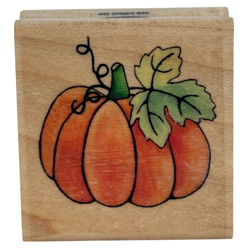 Stampabilities Rubber Stamp Harvest Pumpkin Fall Decor Harvest Card Making Wood Mounted