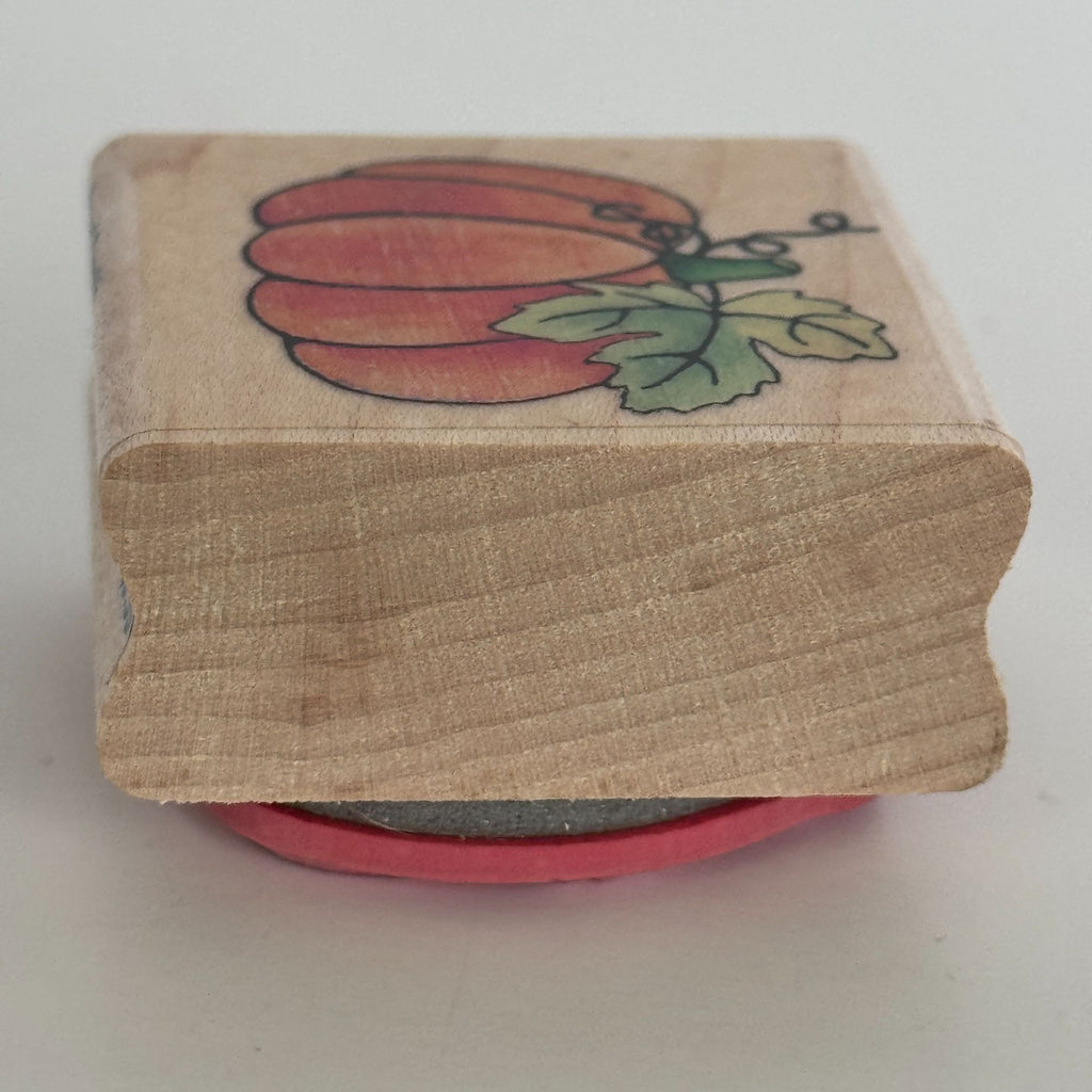 Stampabilities Rubber Stamp Harvest Pumpkin Fall Decor Harvest Card Making Wood Mounted