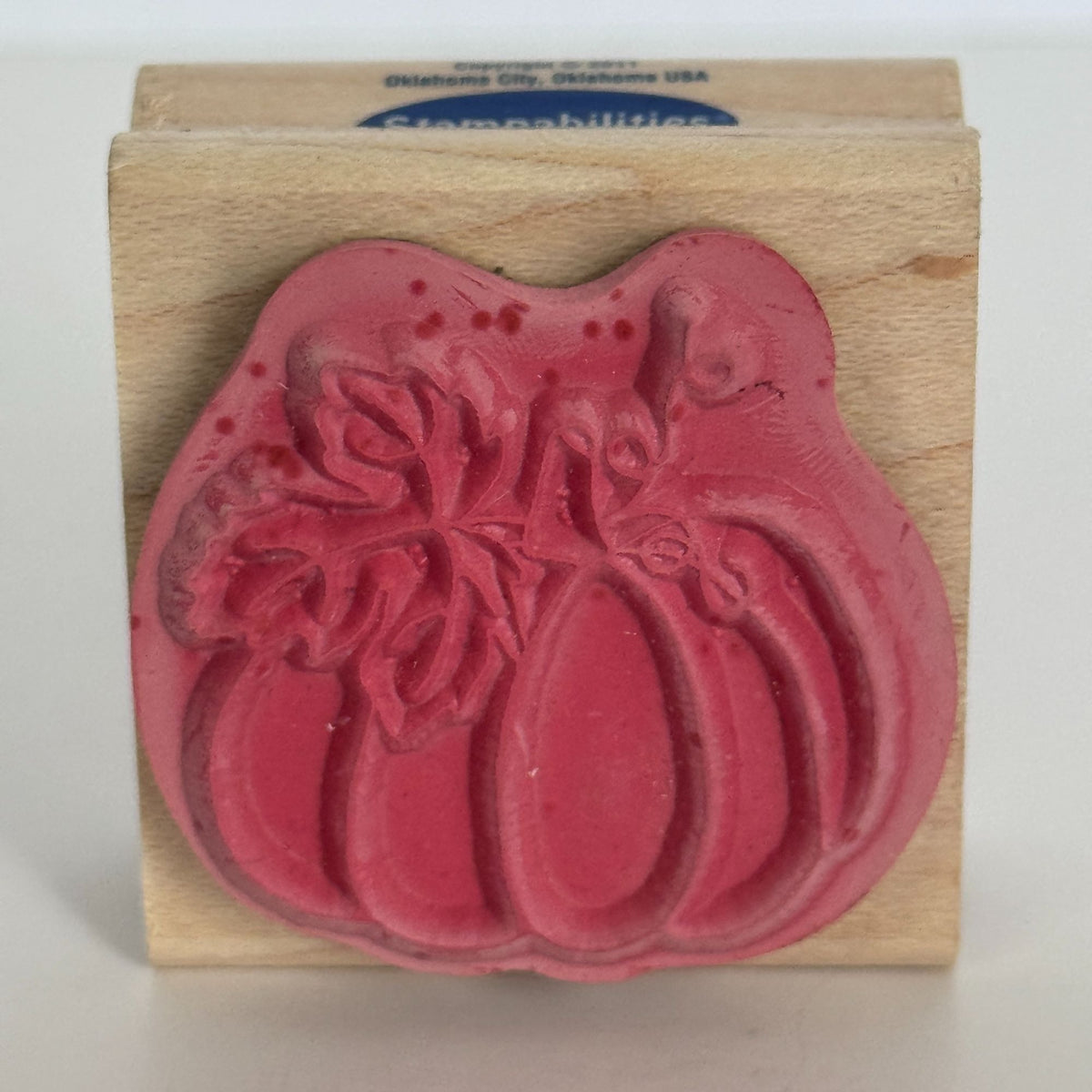 Stampabilities Rubber Stamp Harvest Pumpkin Fall Decor Harvest Card Making Wood Mounted